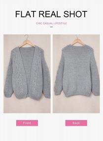 img 1 attached to Stay Cozy And Fashionable With Arainlo'S Chunky Knit Cardigan Sweater For Women