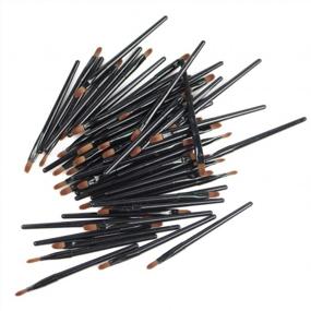 img 2 attached to Get Perfectly Glossed Lips With 50-Pc Lip Brush Set In Black - A Must-Have For Pro Makeup Artists And Beauty Enthusiasts