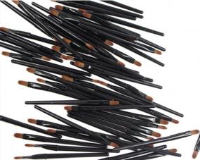 img 3 attached to Get Perfectly Glossed Lips With 50-Pc Lip Brush Set In Black - A Must-Have For Pro Makeup Artists And Beauty Enthusiasts