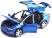 antsir car model x 1:32 scale alloy diecast pull back electronic toys with lights and music,mini vehicles toys for kids gift (blue) logo