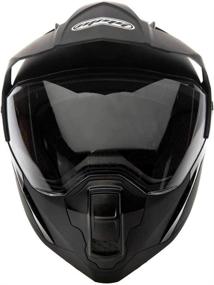 img 1 attached to MMG Dual Sport Off Road Motorcycle Полнолицевой шлем Dirt Bike ATV Flip-Up Visor (модель 23) — матовый черный