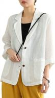 stay chic and professional with chouyatou women's linen blazer jacket suit logo