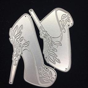 img 1 attached to Metal Cutting Dies For Card Making Scrapbooking Christmas Thanksgiving Crafts - 3.6" X 3.5" High Heeled Shoes Leaves JA041601