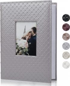 img 4 attached to 300 Photos Family Album - PU Leather Cover, 3 Per Page 4X6 Horizontal Picture Book For Wedding Anniversary Baby Holiday (Gray)