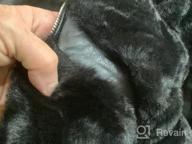 img 1 attached to Women'S Faux Fur Leather Sleeveless Shearling Hooded Vest Warm Winter Coat review by David Berry