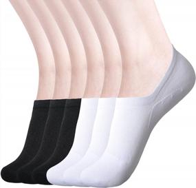img 4 attached to DIBAOLONG 6-12 Packs Womens No Show Non Slip Socks | Low Cut Flat Boat Line