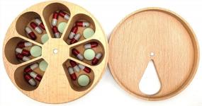 img 2 attached to Multi-Functional Beech Organizer: Pill Case, Salt Container, Nail Art Storage, Jewelry Box