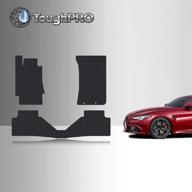 🚗 toughpro all weather floor mats accessories set for alfa romeo giulia rwd - heavy duty custom fit (made in usa) - black rubber - 2017-2023 logo