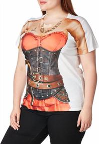 img 4 attached to Women'S Halloween 3D Photo-Realistic Short Sleeve T-Shirt By Faux Real