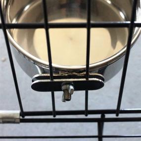 img 3 attached to 🐾 Hypeety Stainless Steel Food Water Bowl for Pet Birds, Crates, Cages, Coops, Dogs, Cats, Parrots, Rabbits, and Other Pets