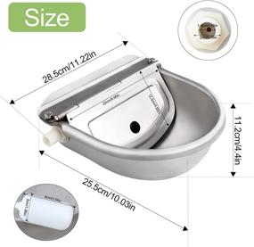 img 3 attached to 🐮 Premium Stainless Steel Automatic Waterer Bowl with Float Valve for Horses, Cattle, Goats, Sheep, and Dogs