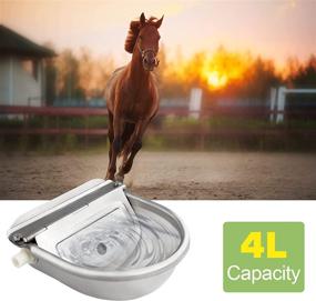 img 1 attached to 🐮 Premium Stainless Steel Automatic Waterer Bowl with Float Valve for Horses, Cattle, Goats, Sheep, and Dogs