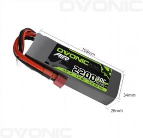 img 2 attached to OVONIC 4S Lipo Battery 50C 2200MAh 14.8V - Deans T Plug & Extra EC3 Connector For RC Airplanes, Helicopters, Quadcopters & Multi-Motor