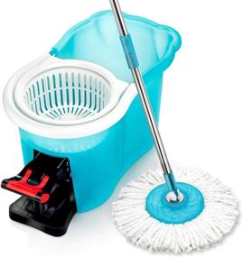 img 4 attached to Hurricane Spin Mop Home Cleaning System - BulbHead, Floor Mop with Bucket Hardwood Floor Cleaner2