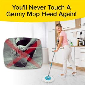 img 2 attached to Hurricane Spin Mop Home Cleaning System - BulbHead, Floor Mop with Bucket Hardwood Floor Cleaner2