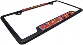 img 1 attached to Elektroplate Looney Tunes Characters Black Open License Plate Frame