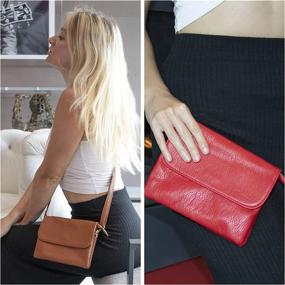 img 3 attached to 👜 MINICAT Brown Small Crossbody Wallet: Versatile Women's Handbags & Wallets with Convenient Pockets