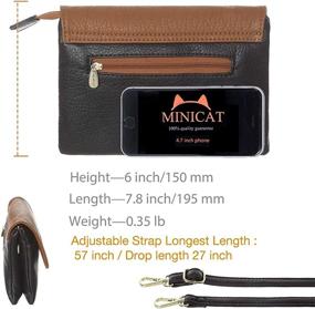 img 1 attached to 👜 MINICAT Brown Small Crossbody Wallet: Versatile Women's Handbags & Wallets with Convenient Pockets