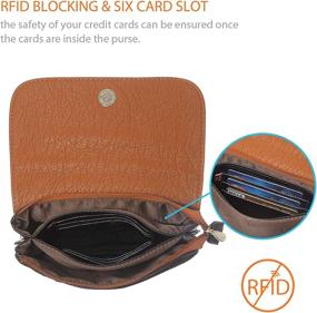 img 2 attached to 👜 MINICAT Brown Small Crossbody Wallet: Versatile Women's Handbags & Wallets with Convenient Pockets