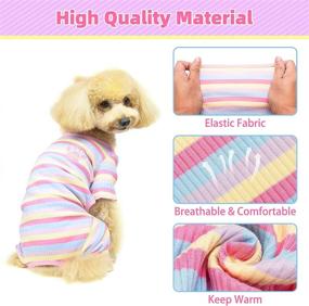 img 2 attached to PUPTECK Super Soft Dog Pajama for Dogs - Cozy Dog Coat for Small, Medium, and Large Pets, with Colorful Design, Ideal for Indoor and Outdoor Use Throughout All Seasons