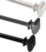 48-84 inch adjustable 3/4" diameter curtain rod set with west square classic finials by h.versailtex - nickel finish logo