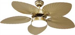 img 4 attached to Transform Your Space With YITAHOME'S 52 Inch Tropical Ceiling Fans With Lights And Remote: Memory Function, Color-Changing Lights, Quiet Motor & Timer - Perfect For Indoor/Outdoor Decor!