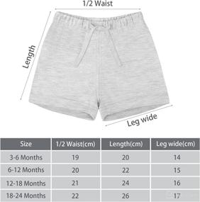 img 3 attached to 🩳 3 Pack Unisex-Baby Cotton Shorts with Drawstring - Solid Color Shorts for Toddler Kids by Ruisita