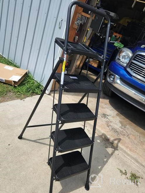 img 1 attached to Get A Grip And Climb Higher With HBTower 2 Step Folding Steel Ladder With Anti-Slip Pedal And Convenient Handgrip - Lightweight And Sturdy With 500Lb Capacity! review by Kimoni Arenas