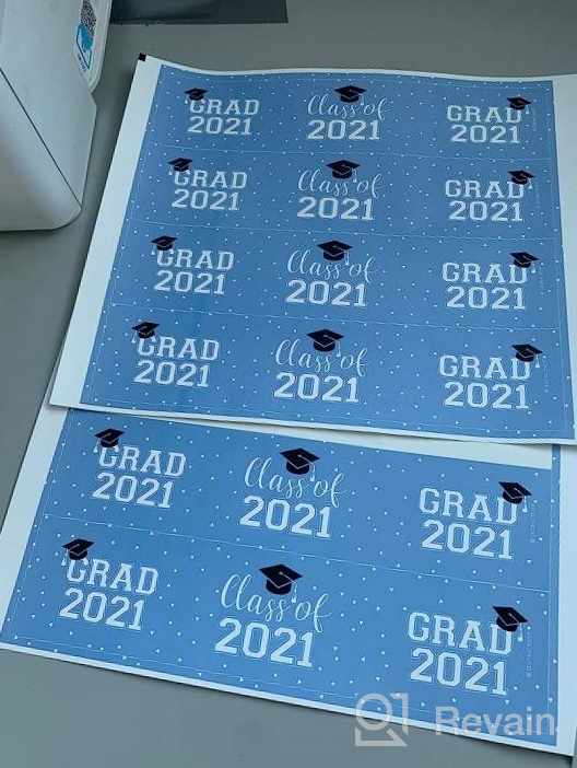 img 1 attached to Silver Foil Personalized Graduation Water Bottle Labels - Class Of 2023 School Colors - 24 Stickers (Waterproof Wrappers) review by Alyssa Mansfield