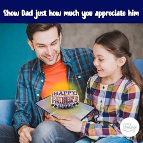 img 2 attached to 100 Greetings LIGHTS & MUSIC Happy Father'S Day Card – Plays Song 'All Star' – Pop Up Fathers Day Card From Wife – Fathers Day Card From Son, Kids – Happy Father'S Day Card From Daughter – 1 Card Only