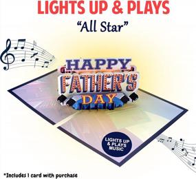img 3 attached to 100 Greetings LIGHTS & MUSIC Happy Father'S Day Card – Plays Song 'All Star' – Pop Up Fathers Day Card From Wife – Fathers Day Card From Son, Kids – Happy Father'S Day Card From Daughter – 1 Card Only