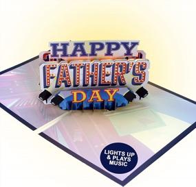 img 4 attached to 100 Greetings LIGHTS & MUSIC Happy Father'S Day Card – Plays Song 'All Star' – Pop Up Fathers Day Card From Wife – Fathers Day Card From Son, Kids – Happy Father'S Day Card From Daughter – 1 Card Only