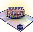 100 greetings lights & music happy father's day card – plays song 'all star' – pop up fathers day card from wife – fathers day card from son, kids – happy father's day card from daughter – 1 card only logo