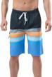 get ready to dive into summer with ynimioaox men's colorful stripe swim trunks - quick dry board shorts logo