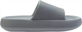 img 1 attached to BRONAX Cloud Slippers: Extremely Comfy Pillow Sandals With Cushioned Thick Sole For Women And Men!