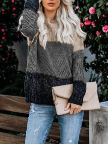 img 3 attached to Women'S Chunky Cable Knit Crewneck Sweater Jumper Top - Long Sleeve Oversized Pullover