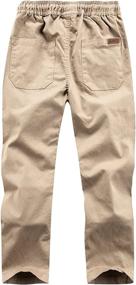 img 3 attached to WIYOSHY Solid Color Drawstring Elastic Boys' Clothing : Pants