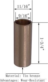 img 1 attached to Yemtuls K7129100 Tin Bronze Leaf Spring Bushing Kit: Enhanced Wear Resistance, 9/16 I.D. 11/16 O.D., 1-3/4 Length - Pack of 8