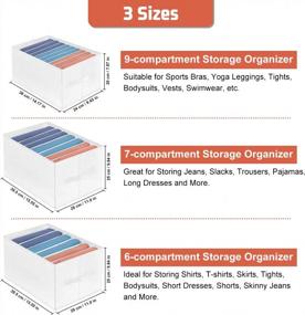 img 3 attached to Get Your Closet Organized With Lirex Clothes Drawer Organizer - 7 Compartments, Large Capacity, PP Board Mesh, & Portable Clothing Storage Bin