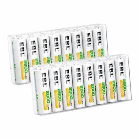 img 4 attached to 16 Count EBL AA Rechargeable Batteries 2800MAh Ready2Charge Quality