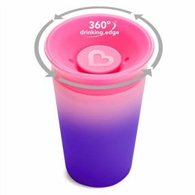img 3 attached to Munchkin Miracle 360: Color Changing Sippy Cup Set - Pink, 9 Oz, With 3Pc Straw Lid