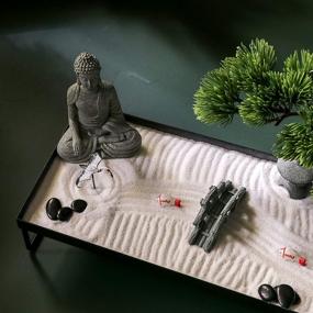 img 2 attached to Create Tranquility With A Japanese Zen Garden – Perfect Gift For Office And Home – Find Inner Peace With Tabletop Bonsai And Buddha Rock Decor