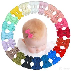 img 4 attached to 20Pairs Cotton Infants Toddlers Barrettes