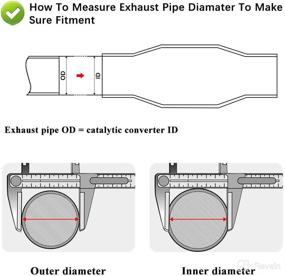 img 1 attached to 🚘 MAYASAF 2" Inlet/Outlet Universal Catalytic Converter with O2 Port & Heat Shield - Get EPA Compliant Performance