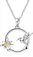 stylish & meaningful: winnicaca lotus hummingbird flower necklace - perfect gift for women & teens on birthdays logo