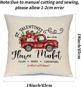 img 2 attached to Set Of 4 Valentine'S Day Heart And Love Pillow Covers - 18X18 Inches, Perfect For Home, Wedding, And Party Decorations, Throw Pillows With Decorative Cushion Cases