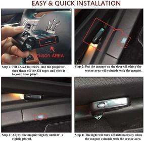 img 2 attached to 🚘 Enhance Your Buick's Style with 2 Pieces Wireless Car Door Logo Light