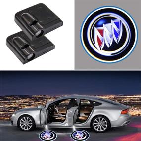 img 4 attached to 🚘 Enhance Your Buick's Style with 2 Pieces Wireless Car Door Logo Light