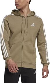 img 4 attached to Adidas Essentials 3 Stripes Full Zip Heather Men's Clothing for Active