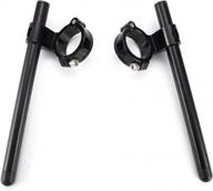 universal 2-piece split clip-ons assembly with adjustable 7/8" bars and 45mm handlebar diameter - ideal for cafe racers and motorcycles logo